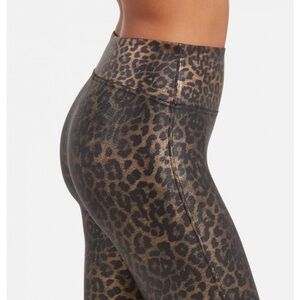 Spanx Faux Leather Leopard Leggings